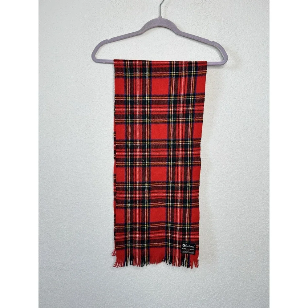 Glentana Scarf 100% Wool Made in Scotland Dress Stewart Tartan Plaid Warm Unisex